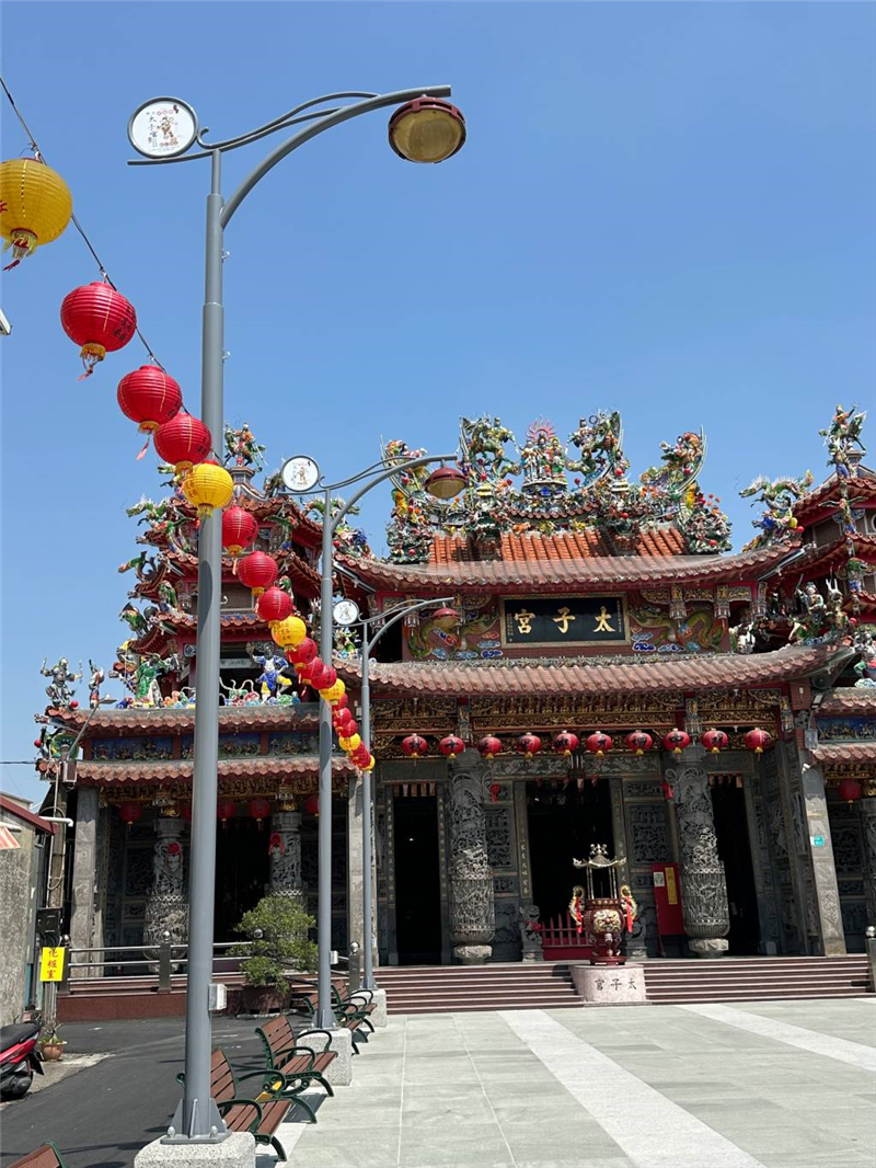 台南新化太子宮廟宇意象燈桿設計案例(兆邑)
