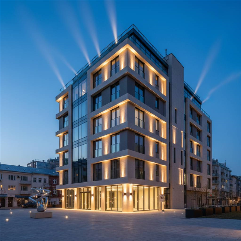 外牆燈光設計指南:提升建築形象與夜間安全的關鍵關鍵(示意圖)