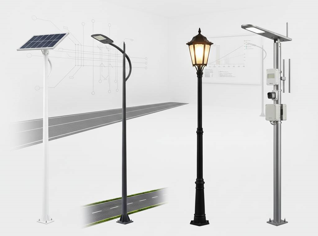 路燈種類完整解析:不同道路與場域該如何選擇合適路燈(示意圖)