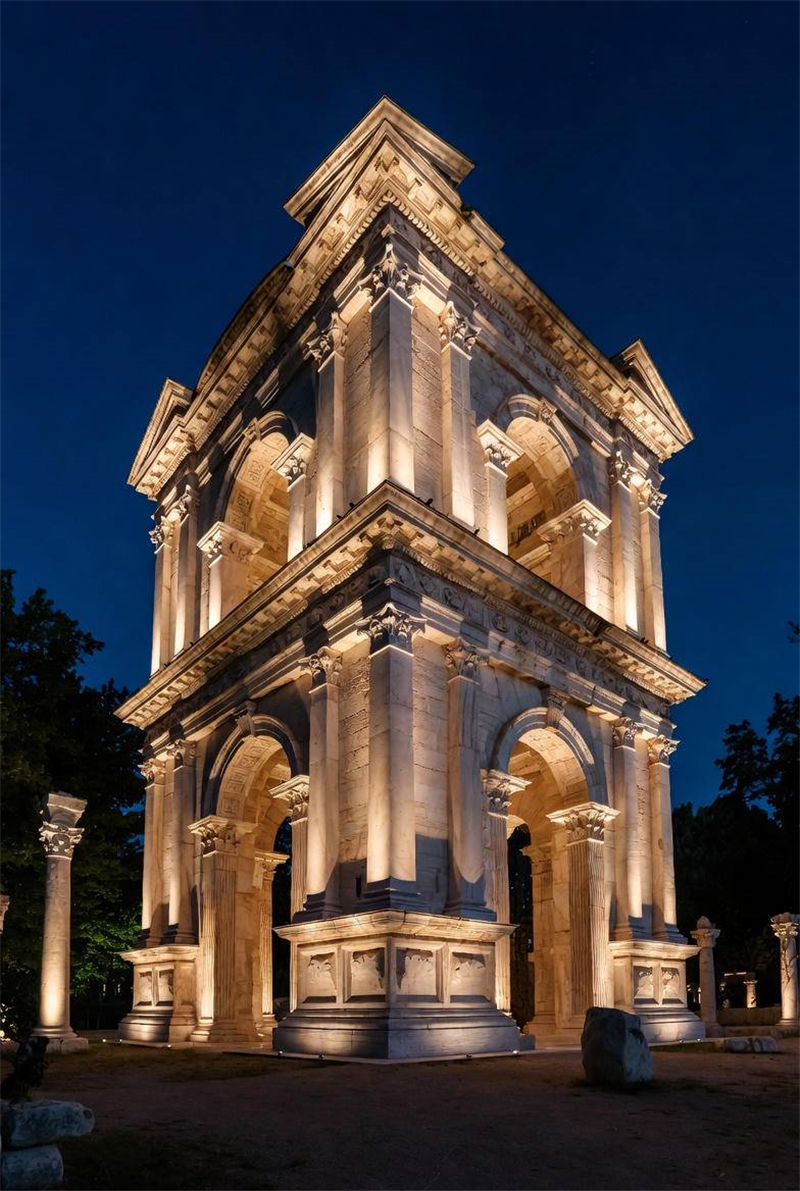 古蹟亮化與照明工程:在保護中展現歷史之美(示意圖)