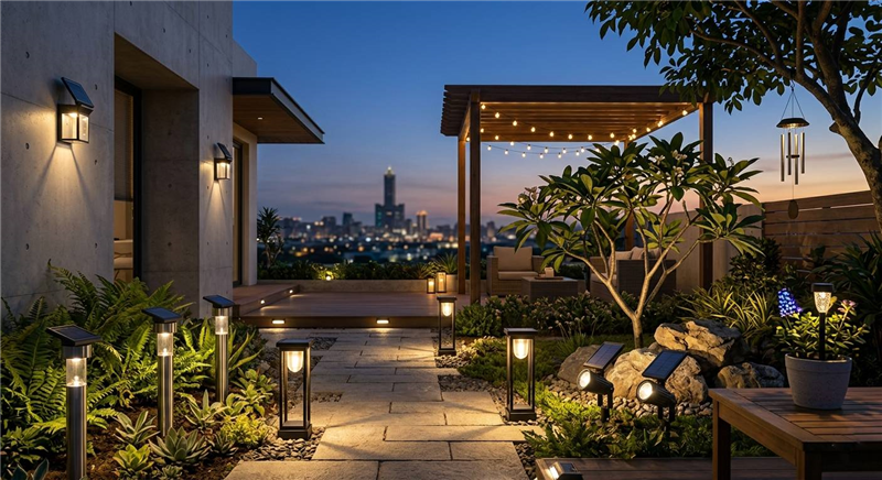 太陽能燈推薦|節能環保又省電,打造高效戶外照明首選(示意圖)