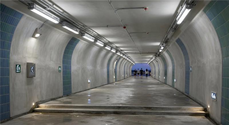 地下道燈具照明規劃｜掌握安全、節能與耐用性的照明設計重點-示意圖